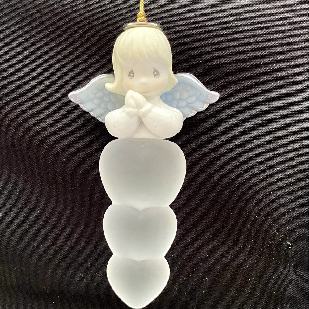 Precious Moments Angel Icicle Ornament 811769 Year 2000 Heart Frosted Enesco NIB